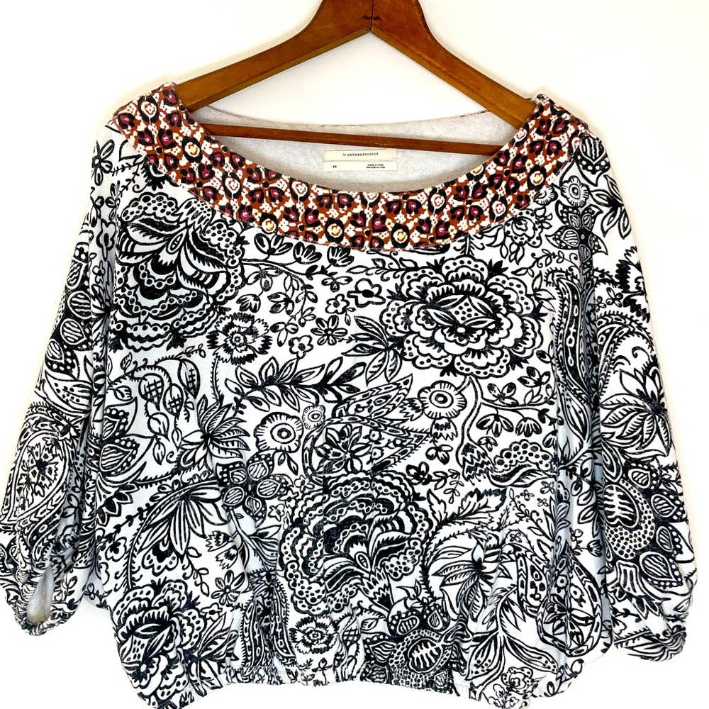 ANTHROPOLOGIE | Floral Sweater | Small